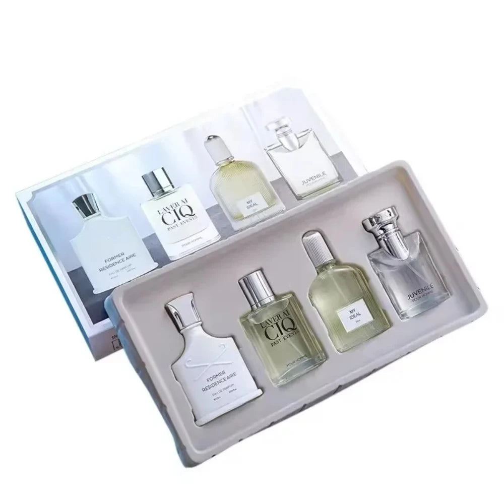 Men Perfume Gift Box 100ml Four Piece Set Lasting Fragrance Body Spray Plant Floral Scent Pheromone Cologne Perfumes Men's Gifts