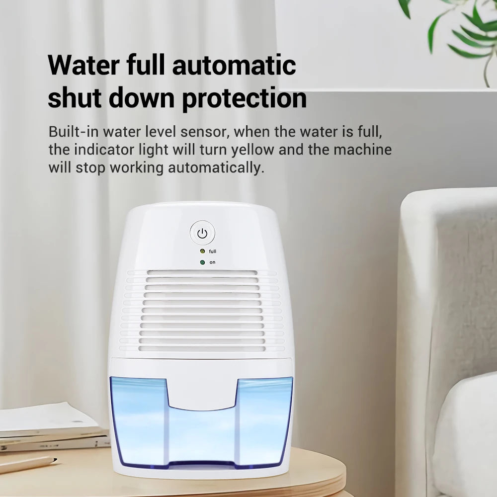Household Small Dehumidifier for Home Portable Air Dry No Water Mist Mini Humidity Dehumidifiers for Bedroom with Auto Shut Off