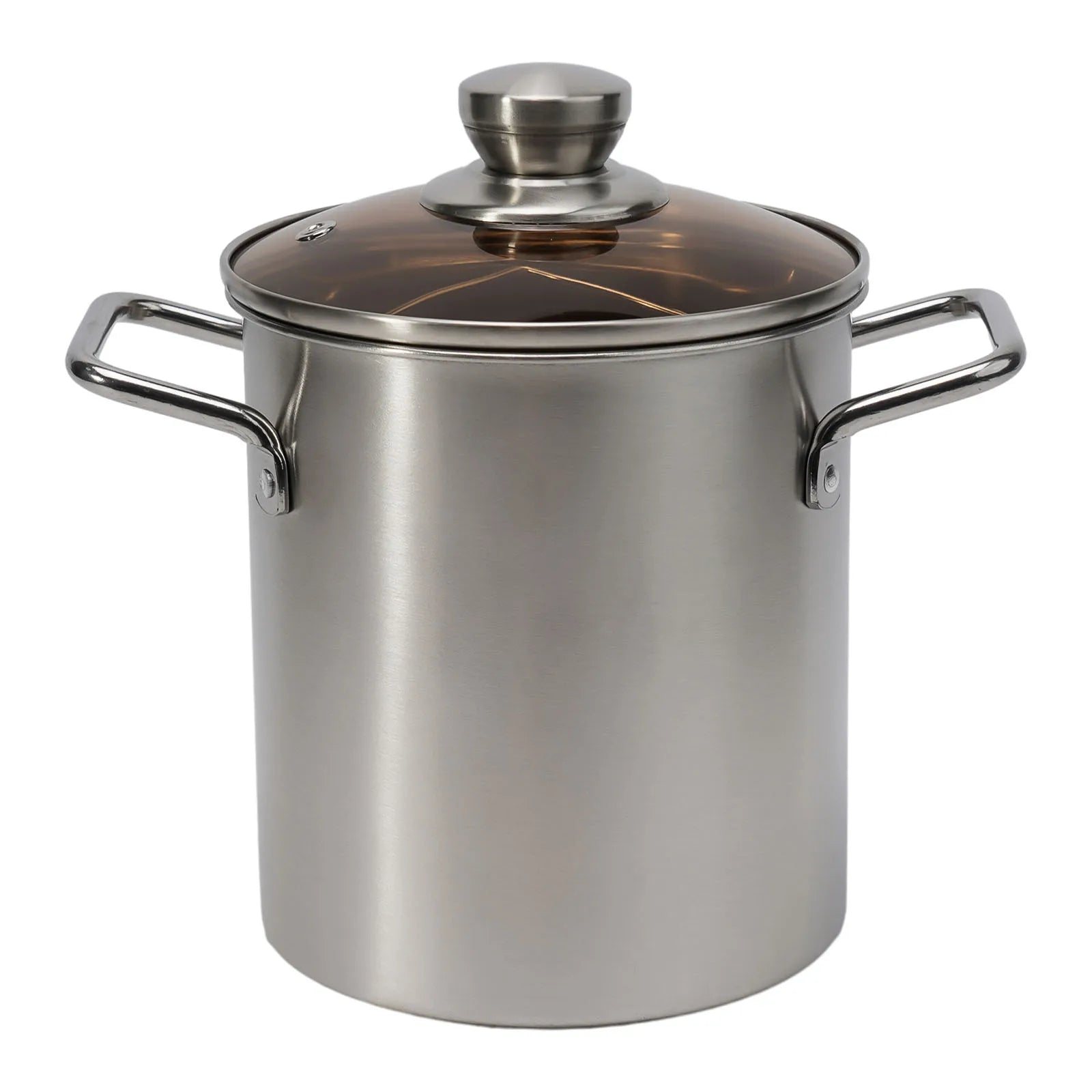 1Pc Silver Stainless Steel Frying Pot With Basket Multipurpose Deep Frying Pot Milk Pot Soup Pot Kitchen Supplies Cooker