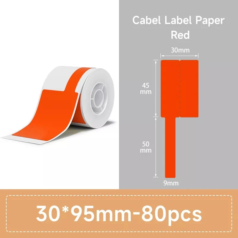 NiiMbot B1/B203 B21/B3s Label Printer Waterproof Anti-Oil Tear-Resistant Price Tag Pure Color Scratch-Resistant Label Paper