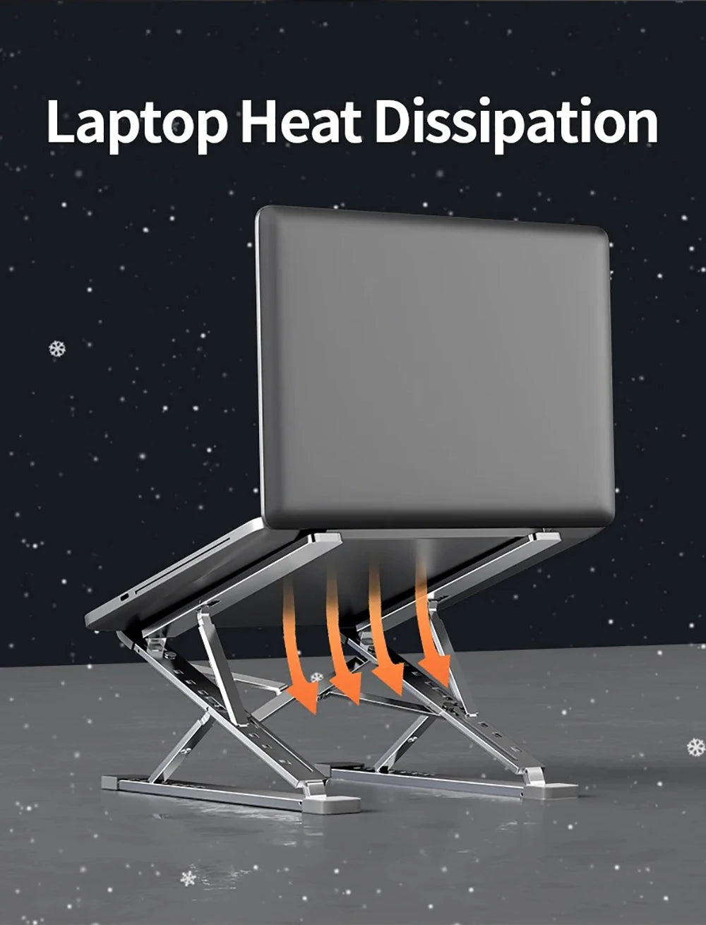 Aluminum Alloy Laptop Stand for Macbook Double Layer Adjustable Portable Laptop Bracket Cooling Stand Foldable Notebook Holder