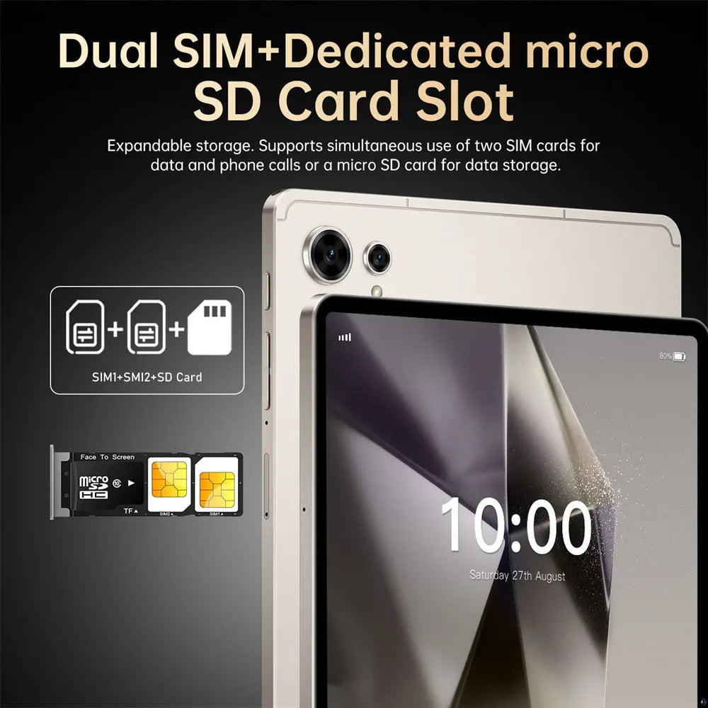 Global Edition New Original Pad 7s pro Tablets 10.1"  Android 15 Tablet PC 22GB+2TB 10000mAh 5G Dual SIM WiFi Kids Tablet Tab