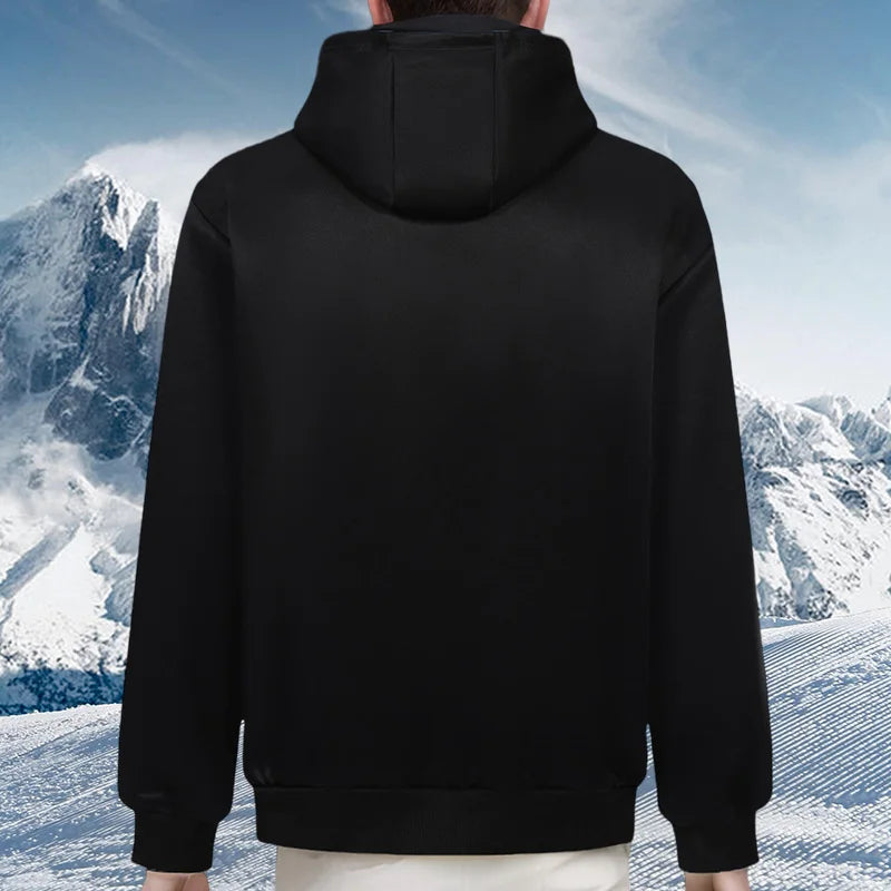 Men's Heavyweight Sherpa Fleece Lined Jackets Coats Windproof Zip Up Hoodie Winter Warm Hooded Sweatshirt Outerwear Outfits Tops