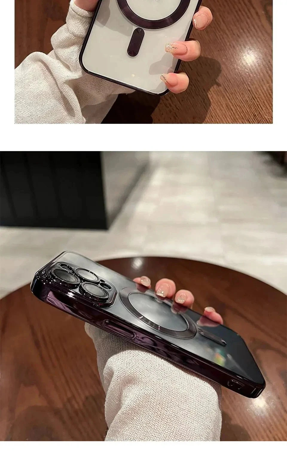 Plating Soft TPU Full Lens Protect Case for iPhone 13 14 12 11 15 Pro Max Plus Magsafe Magnetic Phone Case Wireless Charge Cover