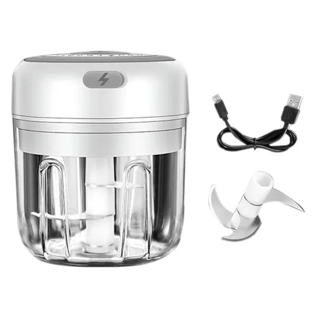 Electric Mini Garlic Masher USB Garlic Chopper Machine Ginger Vegetable Crusher Food Vegetable Processor Chili Chopper Masher