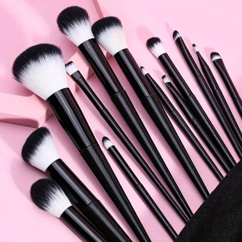 Makeup Brushes Set 13Pcs Premium Synthetic Brush Foundation Powder Blending Concealer Eyeshadow Blush Cosmetics Brushes Travel