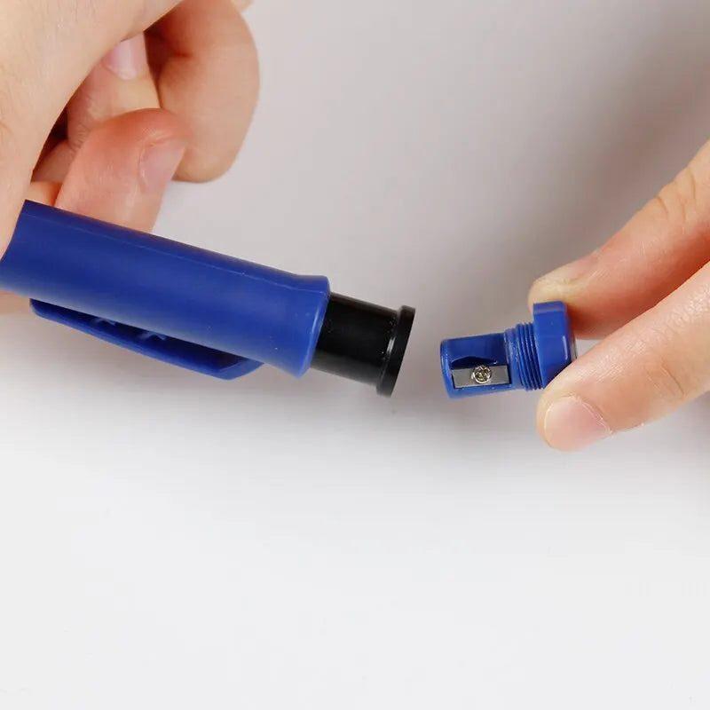 Solid Carpenter Pencil Set Woodworking Tools Mechanical Pencil 5 Colors Refill Construction Job Tools Carpentry Marking Scriber