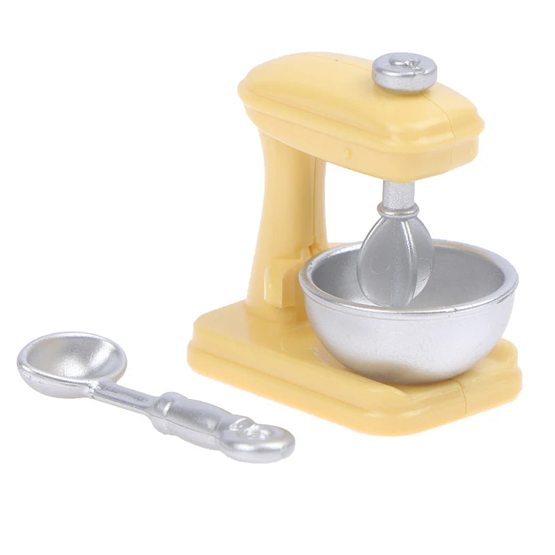 1/12 Miniature Doll House Simulation Mini Mixer Miniature Toy Model Kitchen Appliance Decoration