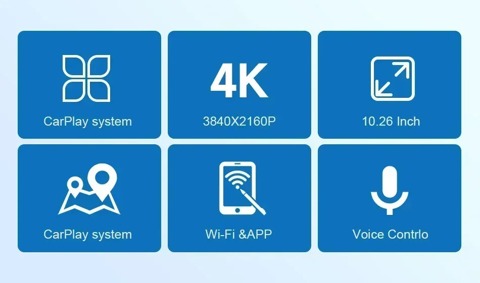 Srnubi 10.26" Dash Cam Rearview Wireless Carplay & Android Aut 4K DVR Navigation Player Dual Len Recorder Dashboard  WIFI 5.0BT