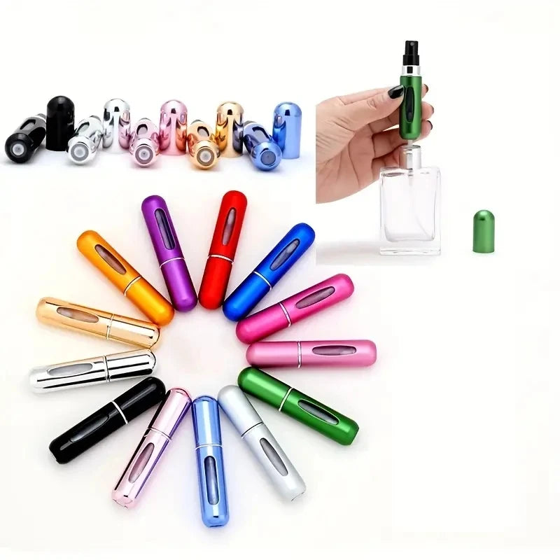 Portable Mini Travel High-end Perfume Bottle Base Refill Bottle Straight Charging Small Sample Perfume Aluminum Material