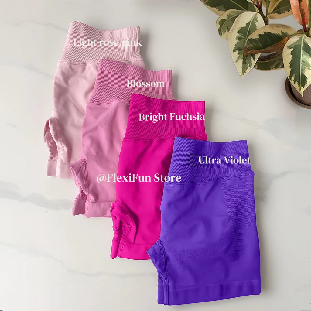 Gym Woman Shorts High Waist Yoga Shorts Seamless Shorts Scrunch Bum Gym Clothes Woman Booty Stretch Running Shorts