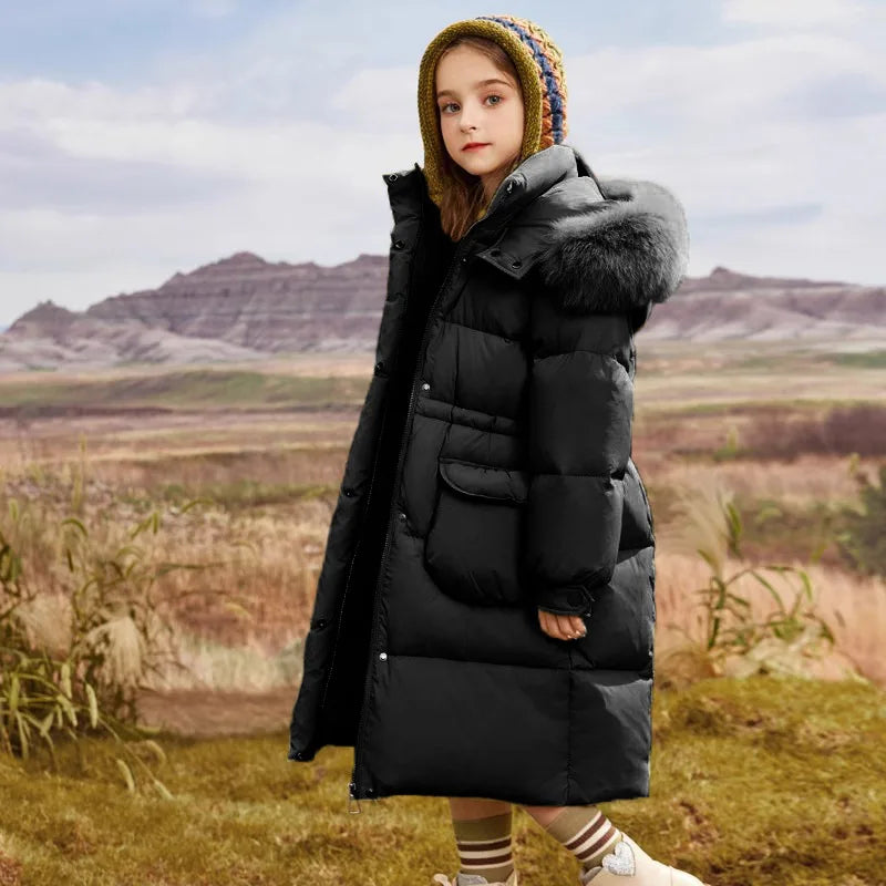 2025 New Winter Clothing for Girls Down Cotton Jacket for Children Cotton Jacket for Children Warm and Fashion Thick Coat