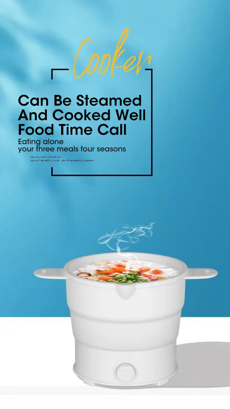 Multi Portable Foldable Silicone Pot For Travel 110/220V Kettle Electric Cook Hot Pot Water Boiler Camping Folding Electric Pot