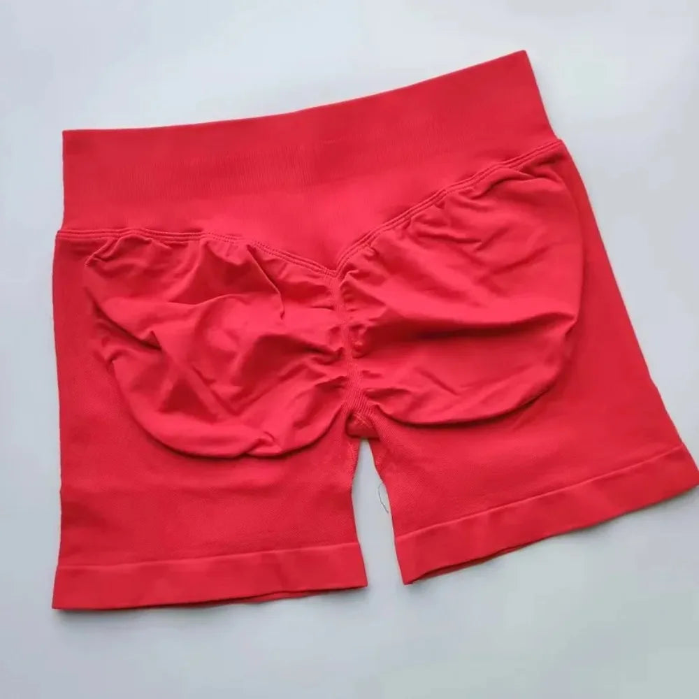 Gym Summer Women's Yoga Exercise Shorts Seamless High Waist Hip Tight Solid Color Shorts Yoga Exercise leggings