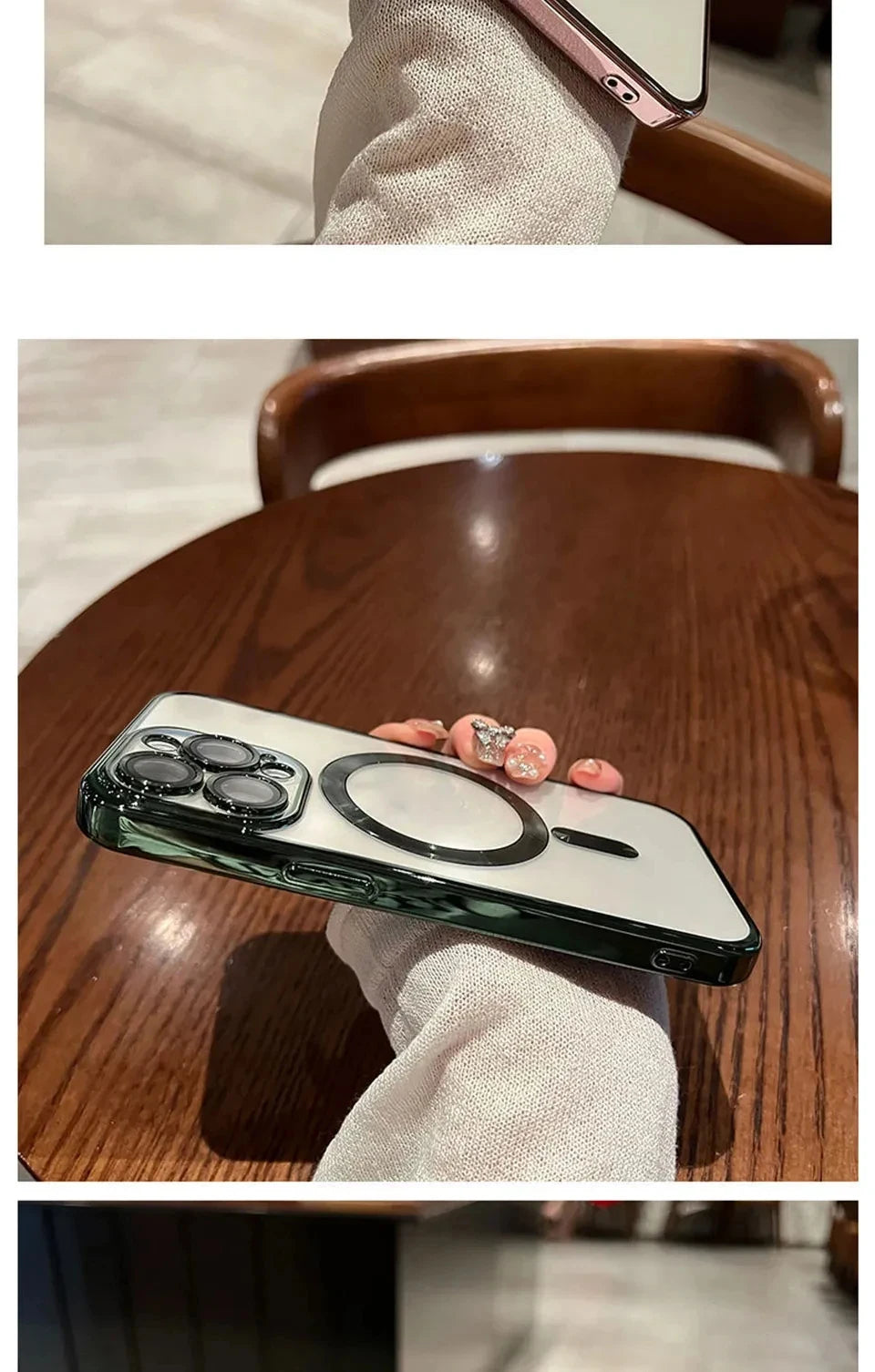 Plating Soft TPU Full Lens Protect Case for iPhone 13 14 12 11 15 Pro Max Plus Magsafe Magnetic Phone Case Wireless Charge Cover