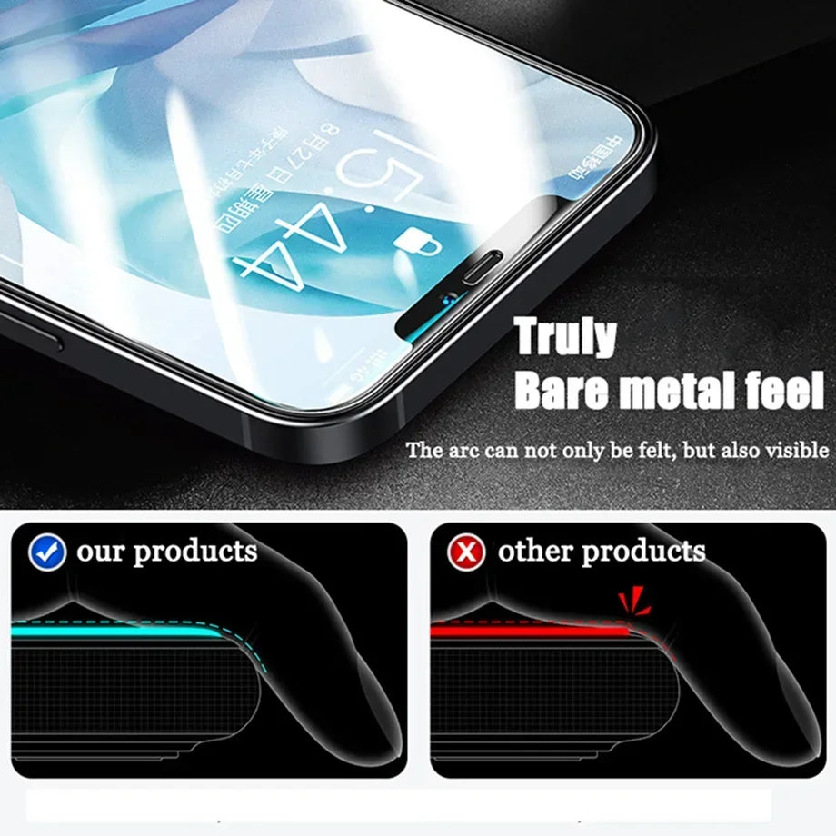 4PCS Protective Glass on For iPhone 13 11 12 16 15 14 Pro Max screen protector Tempered Glass For iPhone 6S 7 8 Plus XR XS Max