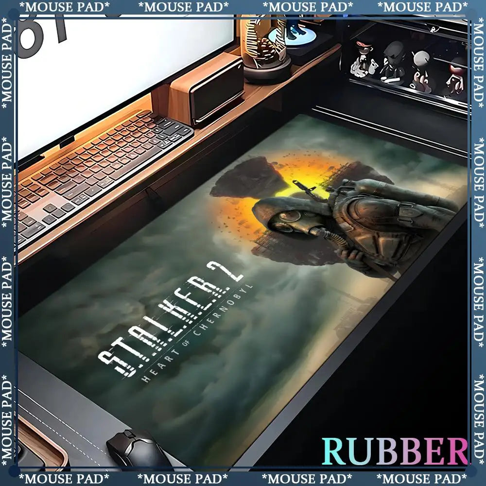 Stalker 2 Extra Large Gaming Mouse mat Computer Laptop Rubber Pad Gaming Keyboard Pad Desk Pad XXL 120*60 cm Lock Edge Mouse Pad