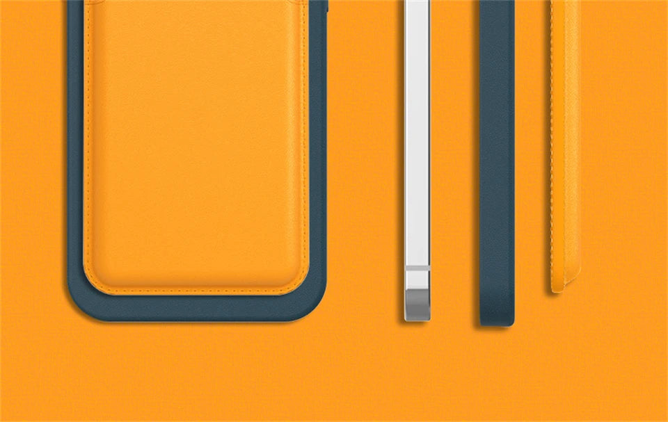 For Magsafe Leather Magnetic Wallet Case For iPhone 14 12 15 13 Pro Max Magnetic Card Bag Cover Samsung S23 S22 Ultra Accessory