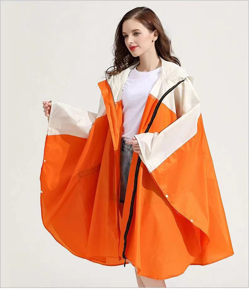 New Men Women Motocycle Raincoat Lightweight Rain Coat Poncho Waterproof Cloak Raincoats Adults Biker Hiking Windproof Rainwear