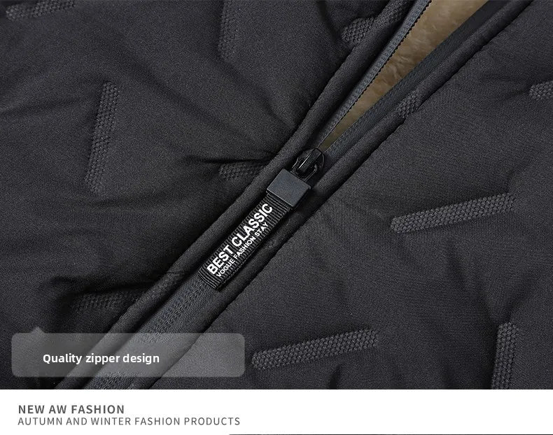 Men's hooded warm short jacket winter zipper pocket jacket outdoor sports and leisure work clothes windproof cotton jacket