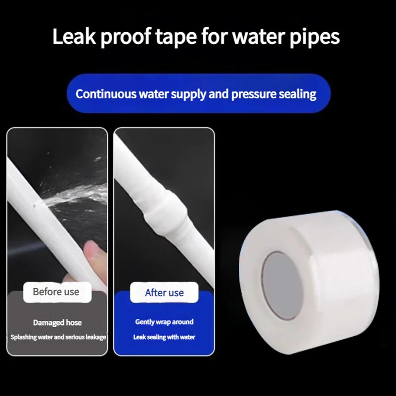 Insulating pipe tape with super waterproof, leak-stopping, sealing and repair performance is suitable for silicone kitchens