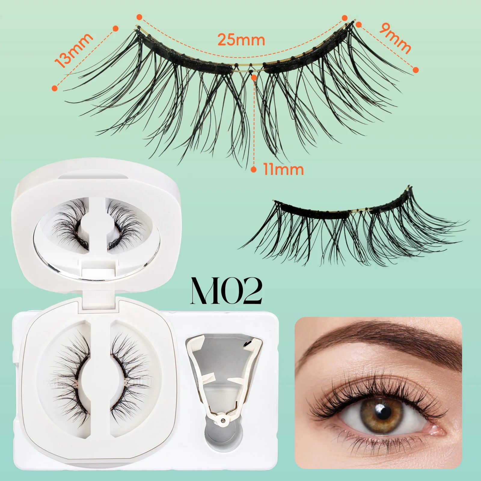 VYRILA Soft Magnetic Eyelashes No Glue Needed Reusable Natural Look 3D Lashes Easy Apply Soft Magnetic Lashes Kit for Eye Makeup