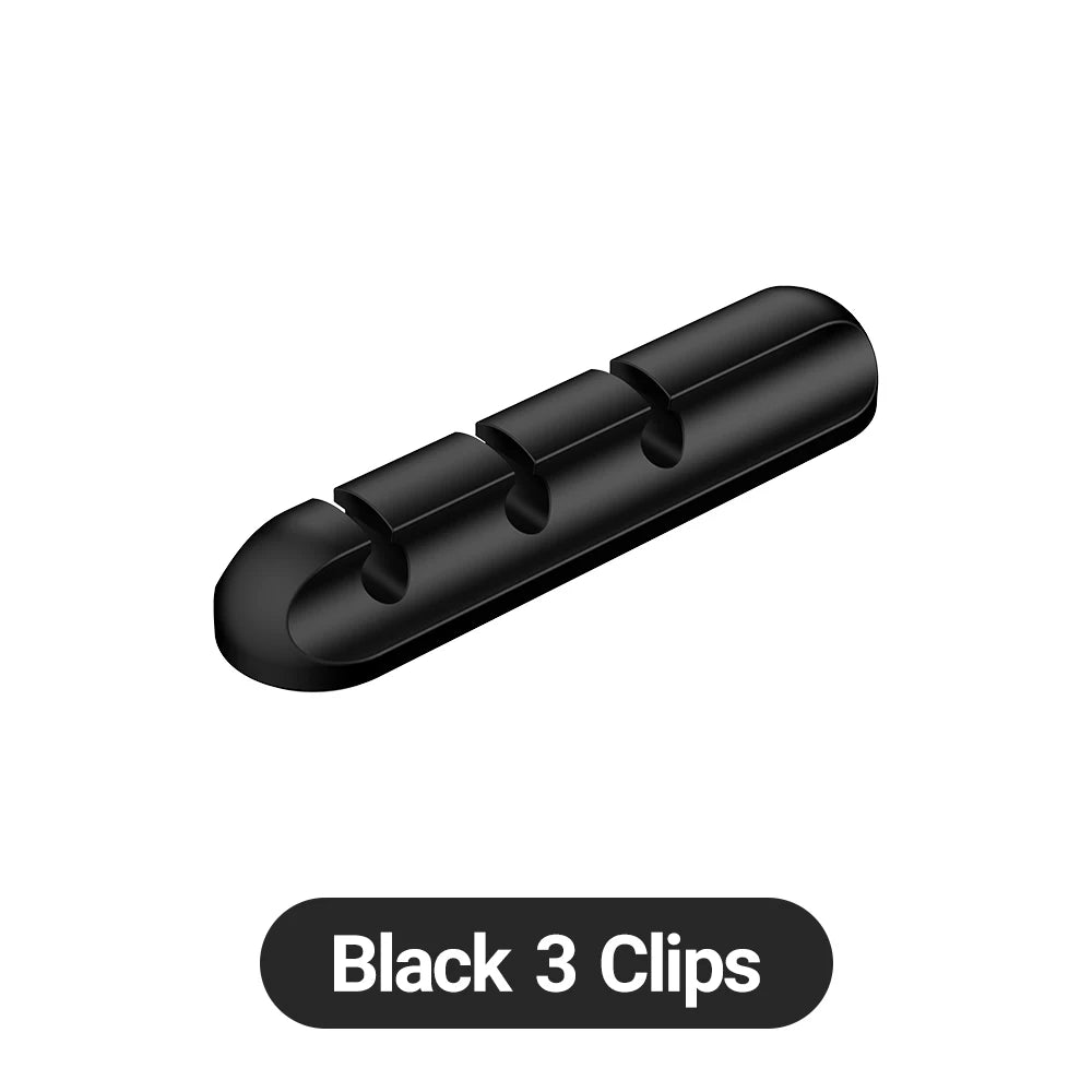 Adhesive Cable Holder Clips Cord Management Wire Organizer for Desktop USB Charging Cable Nightstand Power Cord Mouse Cable 1pc