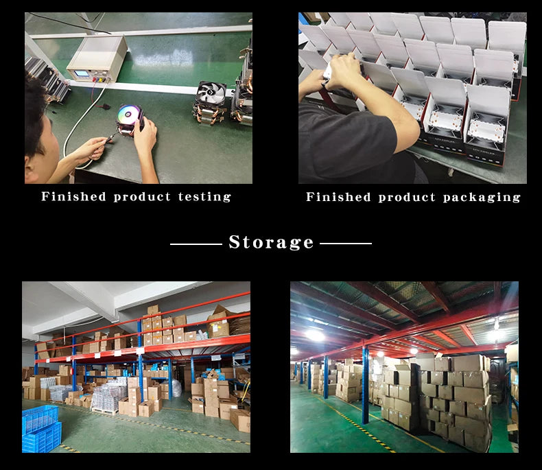 QiuzAim 2 Heatpipes Aluminum Copper AM4 1700 Cpu Cooler 1200 Radiator RGB Tower 115x Heatsink For PC Deskop AM5 1150 i3 i5 i7