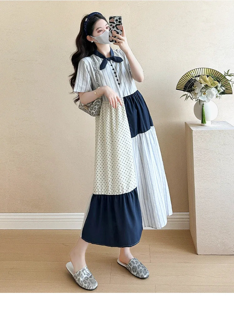 Umstandsmode Sommer 2025: Modisches Kleid, das Persönlichkeit und Temperament unterstreicht, schlank macht und jünger aussehen lässt.