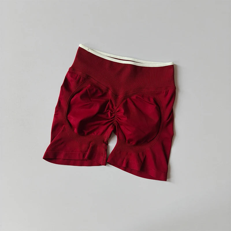 Gym Shorts Women Fitness Sports Biker High Waisted Shorts Running Yoga Shorts Workout Scrunch Butt Seamless Workout Tight