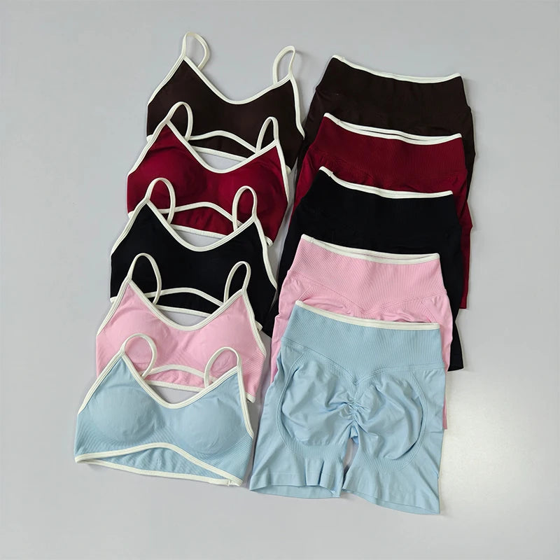 Gym Shorts Women Fitness Sports Biker High Waisted Shorts Running Yoga Shorts Workout Scrunch Butt Seamless Workout Tight