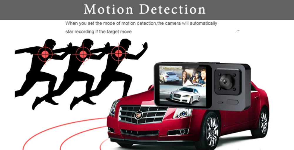 Wifi 3 Camera Car Dvr 3 Channel Dash Cam FHD 1080P Dash Camera Interior Dashcam Video Recorder Black Box 24H Parking Monitoring