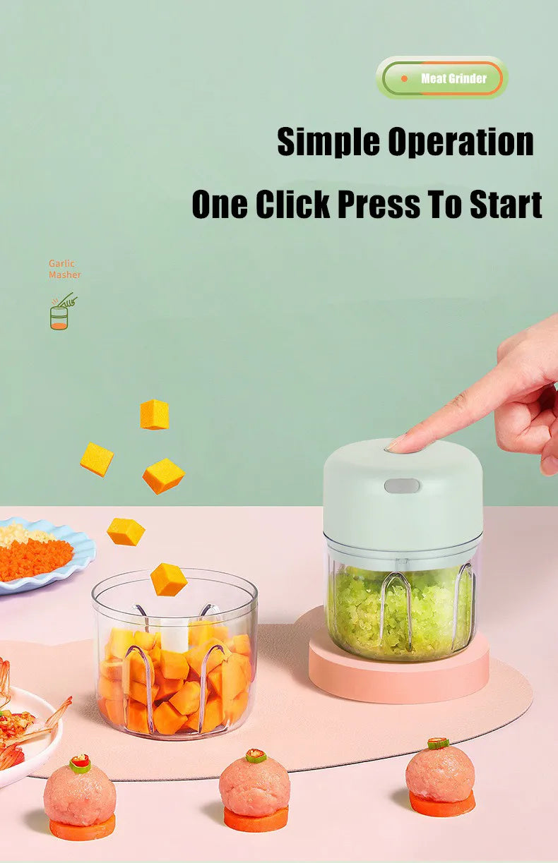 Multifunctional Cooking Machine Automatic Household Meat Grinder Baby Supplementary Food Stirring Minced Garlic ﻿