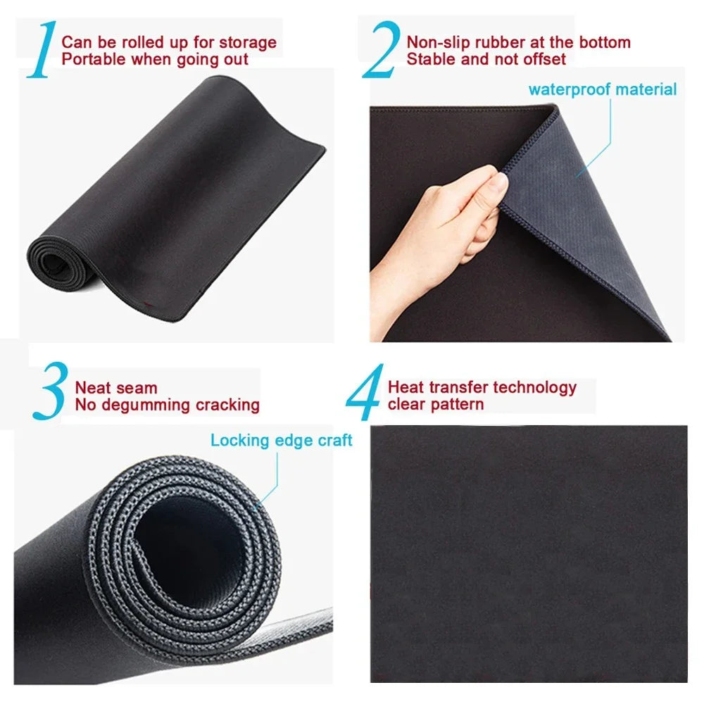 1pc Mousepad HD Big Keyboard Mat Table Non-Slip Students Gamer Desktop 800x400 Cushion Gaming Accessories High Elastic XXL Rug