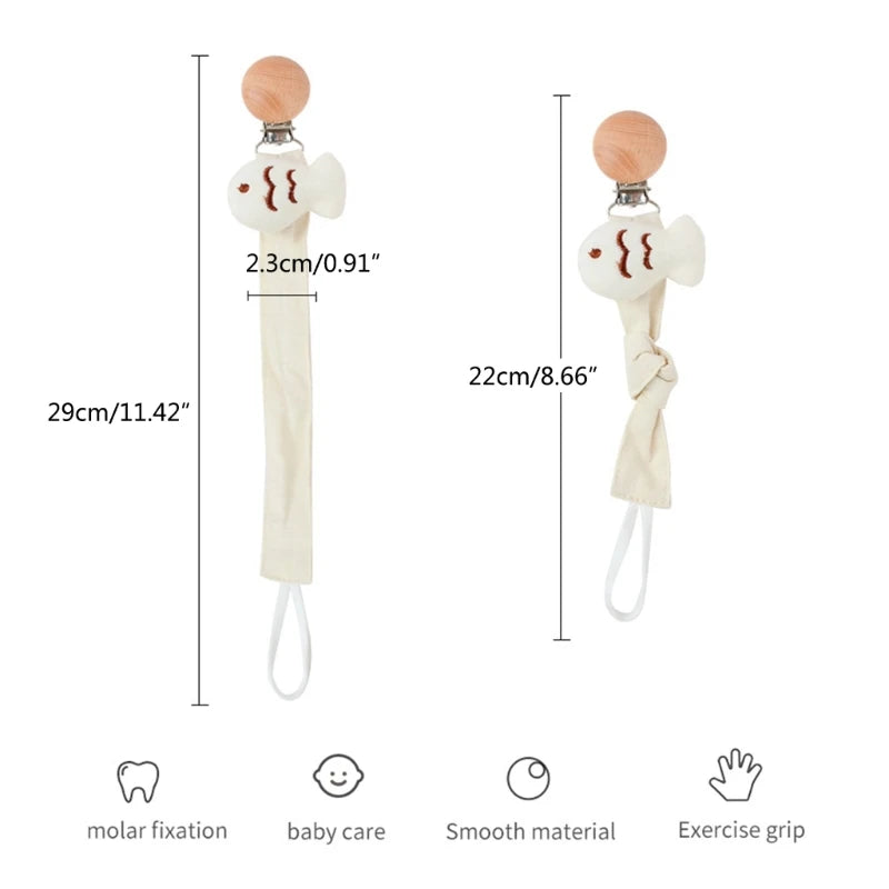 Baby Pacifier Clip Chain Cotton Cartoon Country Style Holder Dummy  Handmade   Christmas Gift Dropshipping