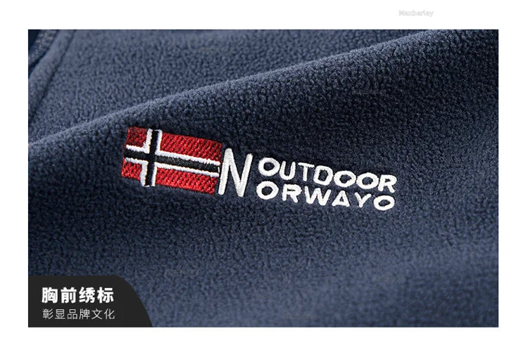 Maxbarley Winter Sportswear Set Mens Retro Training Thick Fleece Jacket + Pants Two Piece Set Casual Ski Running Tracksuit Suit