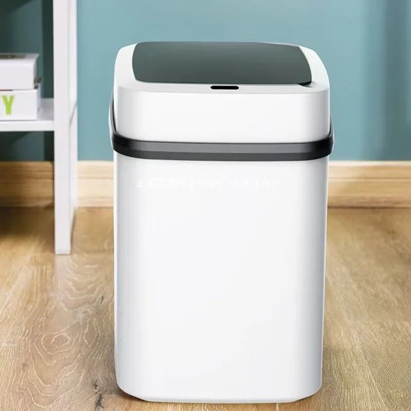13L Household Kitchen Living Room Bathroom Intelligent Sensor Touchless Open Lid Trash Can