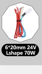 Trianglelab 3D Printer 6*20MM 12V/24V 40W Heater Cartridge With 100CM cable For 3D Printer for PT100 HOTEND Volcano MK8 MK9