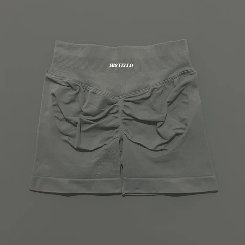HISTELLO Impact Shorts Df Substitute High Waist Women Yoga Workout Shorts Seamless Leggings Stretch Fitness Gym Running Shorts