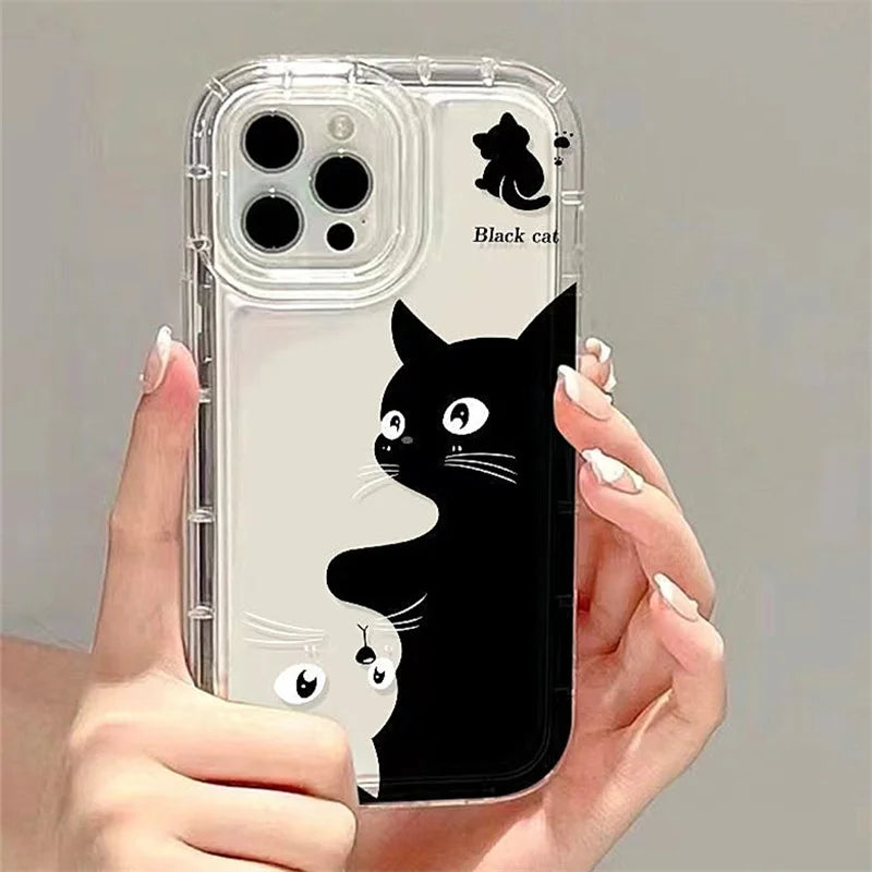 Cartoon Cat Graphic Soft Phone Case For Xiaomi Redmi Note 13 12 Pro Plus 5G 12S 11S 12S 11S 10S Redmi 12 13C 4G Shockproof Cover