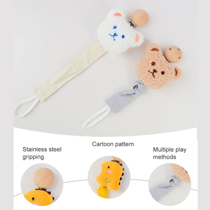 Baby Pacifier Clip Chain Cotton Cartoon Country Style Holder Dummy  Handmade   Christmas Gift Dropshipping