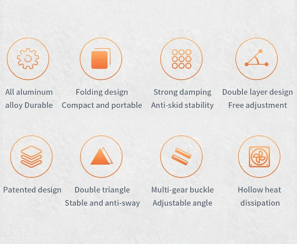 Aluminum Alloy Laptop Stand for Macbook Double Layer Adjustable Portable Laptop Bracket Cooling Stand Foldable Notebook Holder