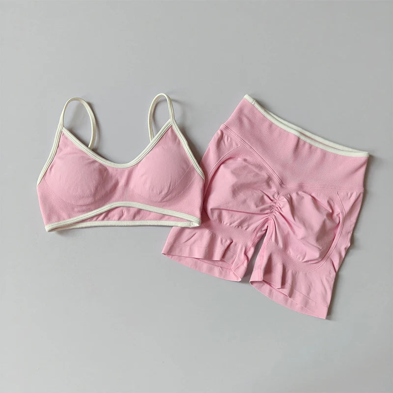 Gym Shorts Women Fitness Sports High Waisted Shorts Running High Waisted Yoga Shorts Workout Seamless Workout Tight