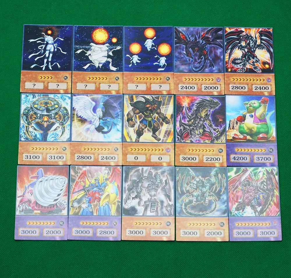Yu-Gi-Oh Anime Cards Blue Eyes Dark Magician Exodia Obelisk Slifer Ra Yugioh DM 100pcs DIY Card Kids Christmas Gift