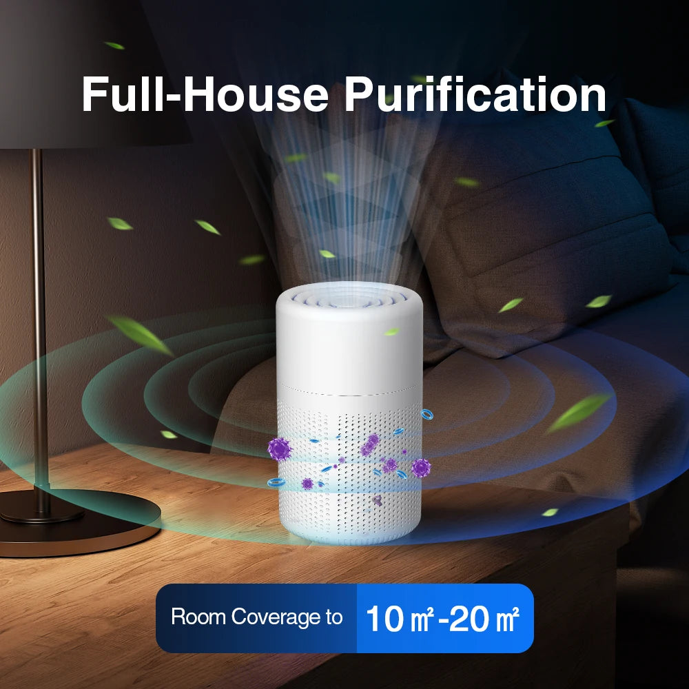 Household Air Purifier Portable Air Cleaner Mini Desktop Air Purifier With HEPA Filter Air Freshener Air Cleaner For Home Office