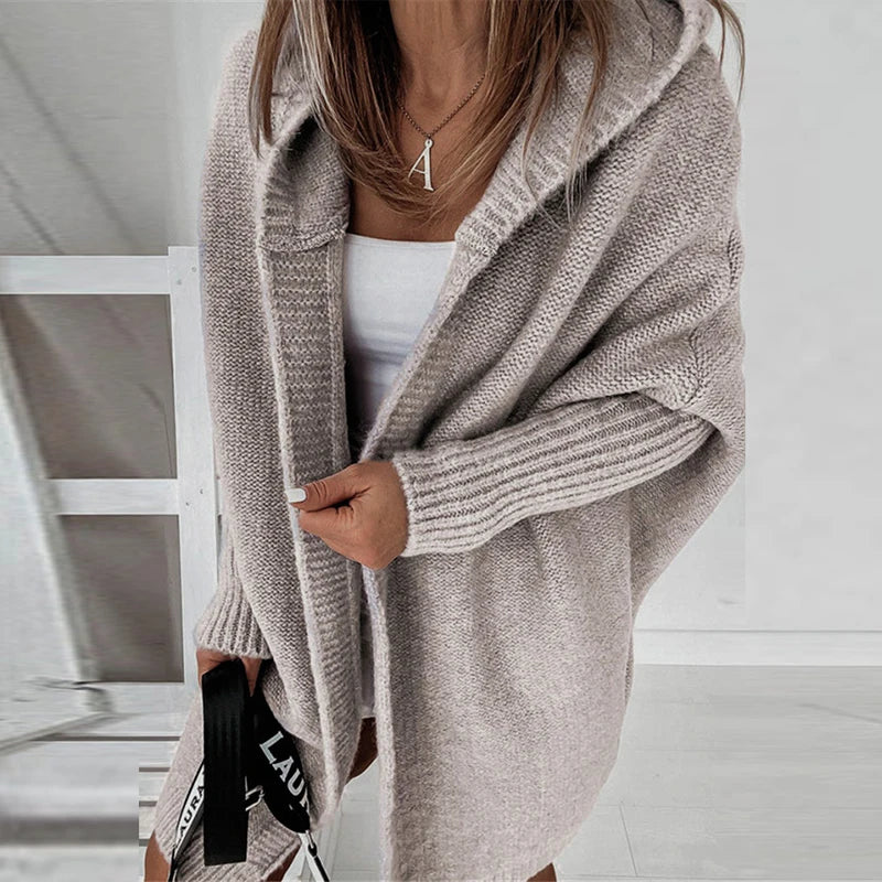 Oversized Cardigan Women Fashion Hoodies Coat Long Sleeve Sweaters For Women Elegant Patchwork Print Coat 2023