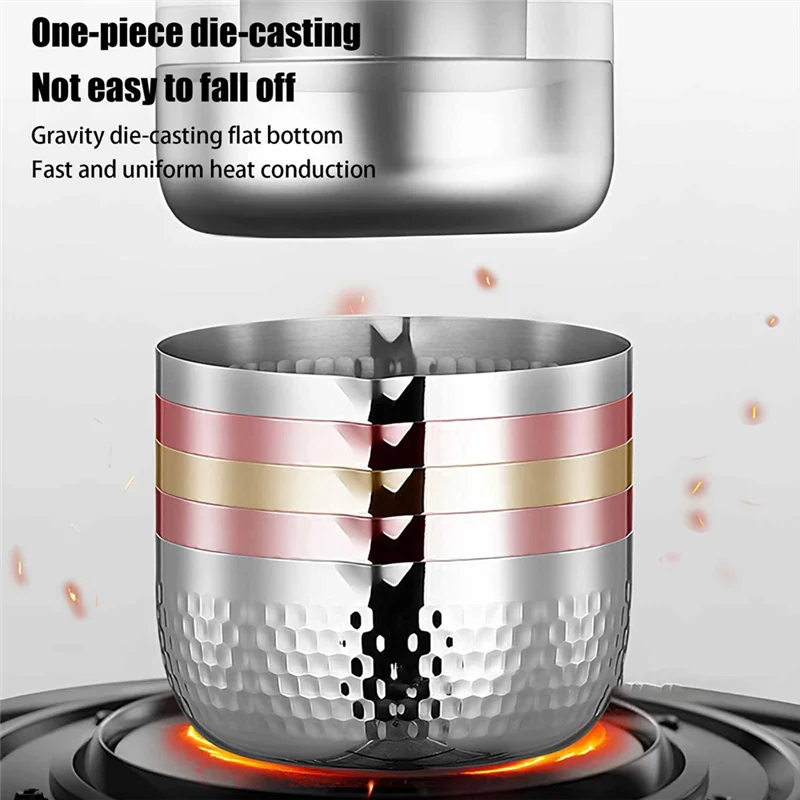 SOFT-Stainless Steel Stew Pot , Multi-Purpose Stew Pot With Pouring Spout, Solid Wood Handle With Hook,Cooking Pot