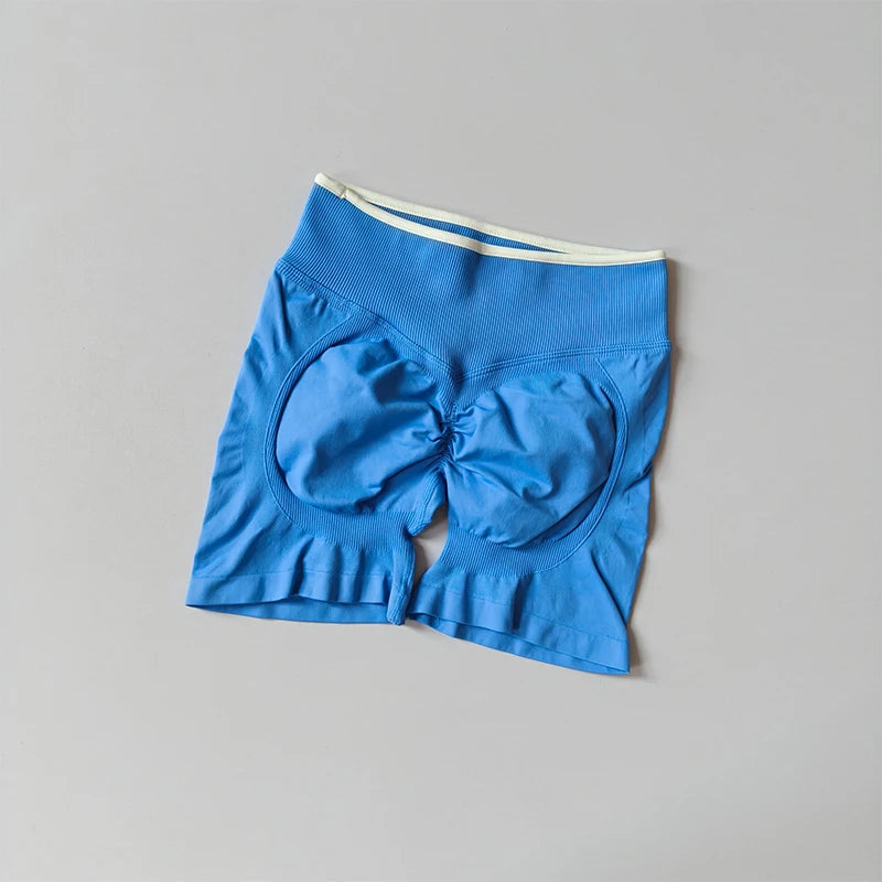 Gym Shorts Women Fitness Sports Biker High Waisted Shorts Running Yoga Shorts Workout Scrunch Butt Seamless Workout Tight