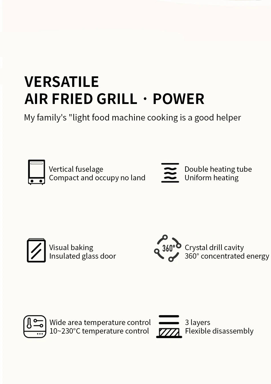 Household electric oven desktop mini large capacity multifunctional baking bread barbecue machine precise temperature control