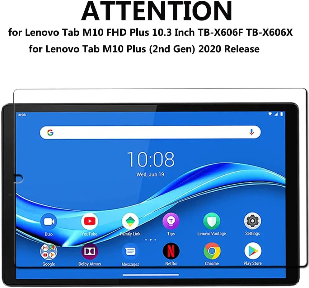 3pcs Tempered Glass For Lenovo Tab M10 HD Plus 2nd 3rd Gen 10.3 10.1 10.6 TB-X605F X606F X306F TB-128FU Screen Protector Film
